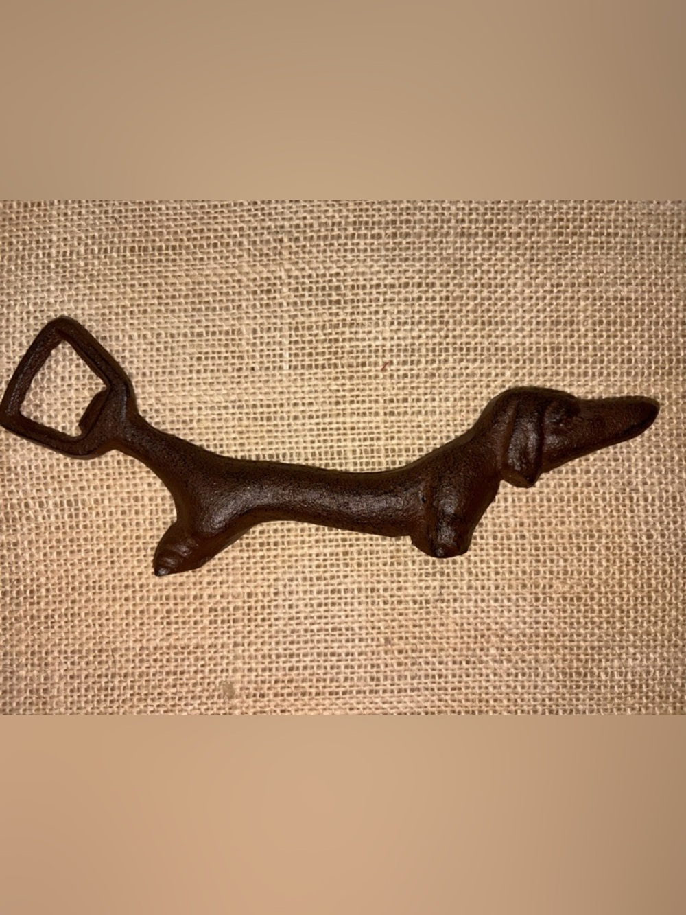 Dachshund Cast Iron Bottle Opener - Dark Brown